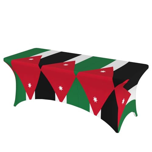 Nappe extensible drapeau jordanien EdWal pour protéger et décorer vos tables