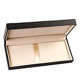 WEKAMOS Estuche para Bolígrafos de Cuero Negro Caja Rígida Antiarañazos para Plumas Estilográficas Organizador Elegante para Oficina y Viajes Protección Segura para Escritura Regalo