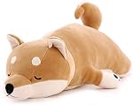30' Shiba Inu peluche animal farci peluche Oreiller enfants en train de s'endormir Oreil dormant Confort Coussin doux peluche jouet
