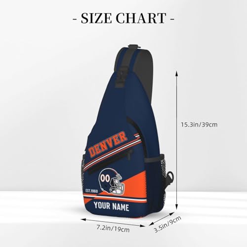 Custom Sling Bag,Personalized Football Crossbody Bags,Custom Cross Chest Bag,Sling Shoulder Backpack,Chest Bag Travel Daypack for Men Women Football Fans3