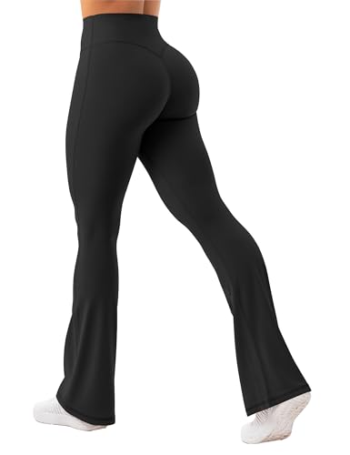 Unthewe High Waist Flare Leggings Women U926 Black