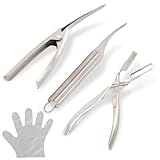 Crawfish Peeler, Crayfish Peeling Tool with Shrimp Peeler and Deveiner Tool, Includes 200PCS Disposable Gloves, Easy to Use