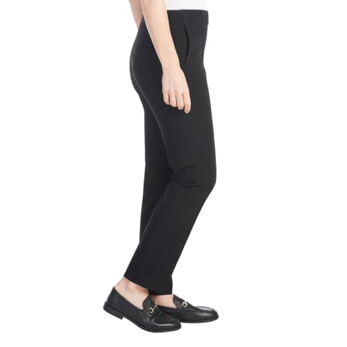 Hilary Radley Women's Ponte Pull-On Mid Rise Slim Leg Pants2