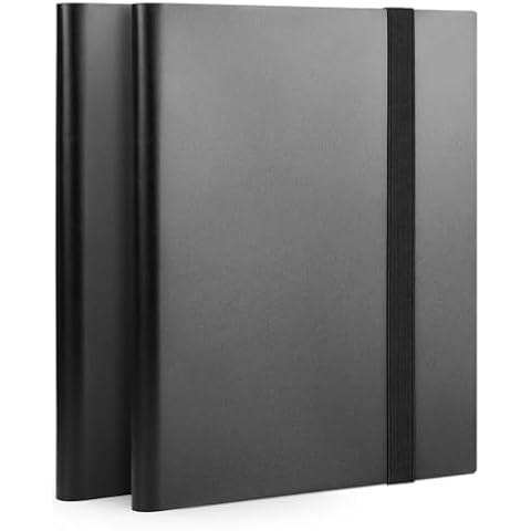 Lzerking Card Binder, 2 Pack 9 Pockets with 40 Sheets 720 Side Loading Trading Card Binder Card Collection Binder Baseball Football Basketball Photocard Card Binder for Games Sports Cards (Black) Cover