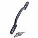 Price comparison product image SUL Black Cast Iron Hot Bed Handles with Screw for Indoor or Outdoor Use, Black Japanned D Handle Gate Handle for Garden Gates, Shed Doors - 150mm Hot Bed Handle 1pk