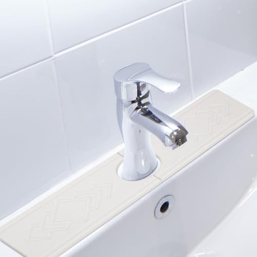 Alfombrilla para Grifo, 40x10cm Alfombrilla Cocina Protector Contra Salpicaduras para Fregadero de Cocina Alfombrilla para Grifo de Espesamiento para Mango de Grifo Alrededor