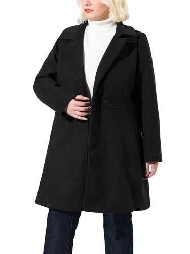 Amazon.com: Agnes Orinda Women's Plus Size Coats Notched Lapel