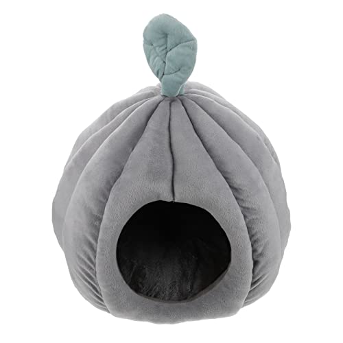 Toddmomy Cómoda Cabaña para Gatos Suministro De Gatos Casa Pequeño Felpa Cuevas Cálidas para Gatos Cama De Carpa De Gato Nido Largo Camas De Gatito Cama para Dormir Gato Basura Gris Paño