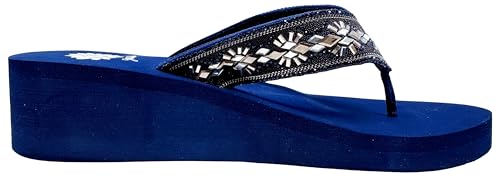 Yellow Box Women's Villa Wedge Sandal, Round Toe, 1.75 Inch Heel, 0.75 Inch Platform, Comfortable Flip-Flop4