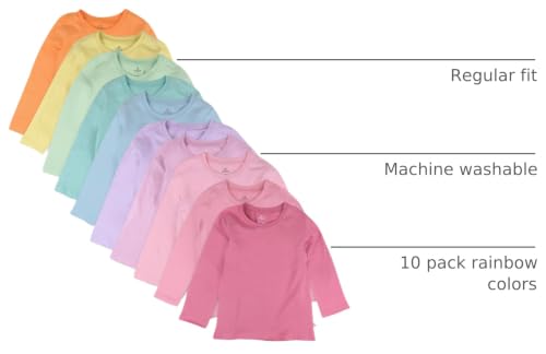Image of HonestBaby Baby Long Sleeve T-Shirts (10-Pack)