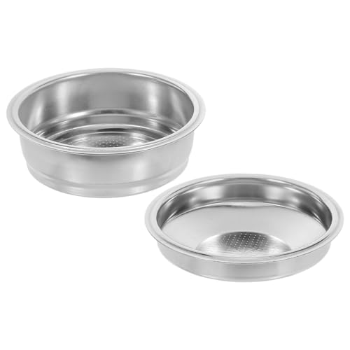 Genérico Cesta de Filtro de Café de Acero Inoxidable 51Mm para Máquina de Espresso Semiautomática 2 Piezas Base Ancha y Base Cónica Compatible con Modelos Serie 5 y Serie 7 Accesorio