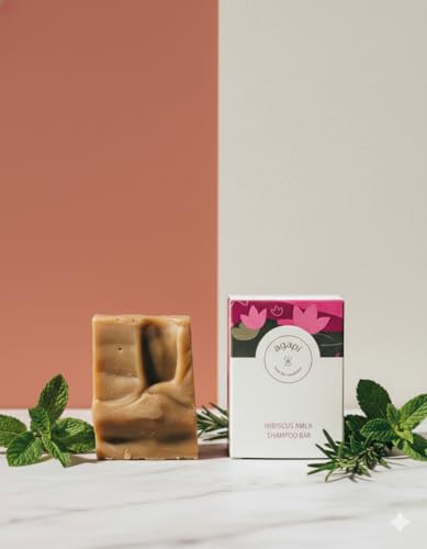 Image of Agapi Sikkim Hibiscus Amla Shampoo Bar, Sulfate-Free Natural Hair Cleanser with Essential Oils, Eco-Friendly, Handcrafted, Cruelty-Free.