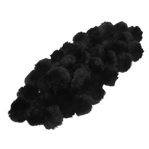 Pompones de piel sintética CLISPEED premium de 7cm para acabados de alta costura