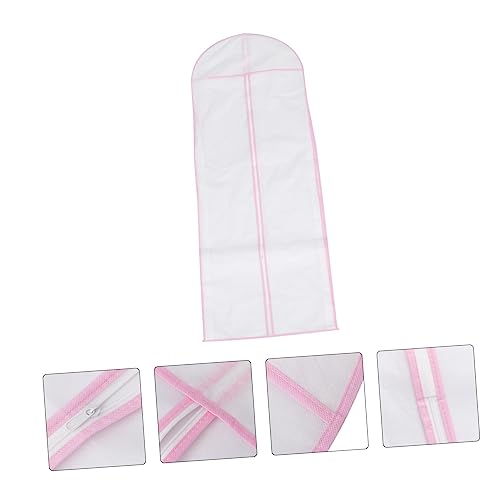 BESTOYARD 1Pc Edge Nonwoven Wedding Dress Storage Bag Bridal Garment Cover Breathable and Washable Gown Protector for Travel and Storage for Wedding Dresses and Formal3