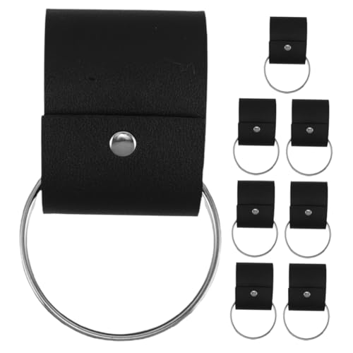 Homoyoyo 8 Piezas De Soporte Para Toallas De Cuero Sintético Colgador De Puerta De Horno Paño De Cocina Baño Con Hebilla De Metal Para Barandilla Decoración De Granja