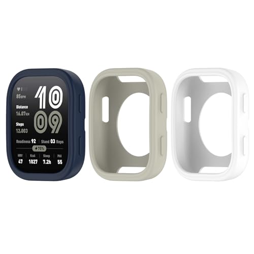 �mRuenTech�n�Ή�Amazfit Bip 6�J�o�[ �^���J�o�[ 3�F�\�t�g�V���R���� �v���e�N�^�[�P�[�X �y�� �ϏՌ� �j�����p �����ȒP Amazfit BIP 6�p�P�[�X (3�FA)