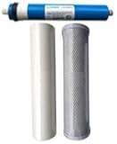 CFS – 3 Pack Replacement Water Filter Set includes Sediment, Carbon Block Cartridges & 75 GPD Membrane Compatible with 10