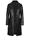 Decrum Womens Black Leather Trench Coat - Leather Jackets for Womens | [1514275] Btmn Coat, XL