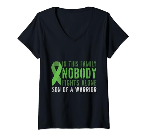 Son of a Warrior Family Matching Bone Marrow Cancer V-Neck T-Shirt