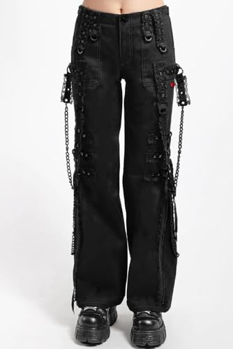 Midnight Dark Street Chain Pants [Black/Black]2