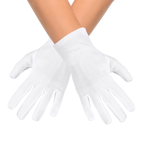 KarneLux Kinder Handschuhe Weiß - 1 Paar Kinderhandschuhe als Accessoire...