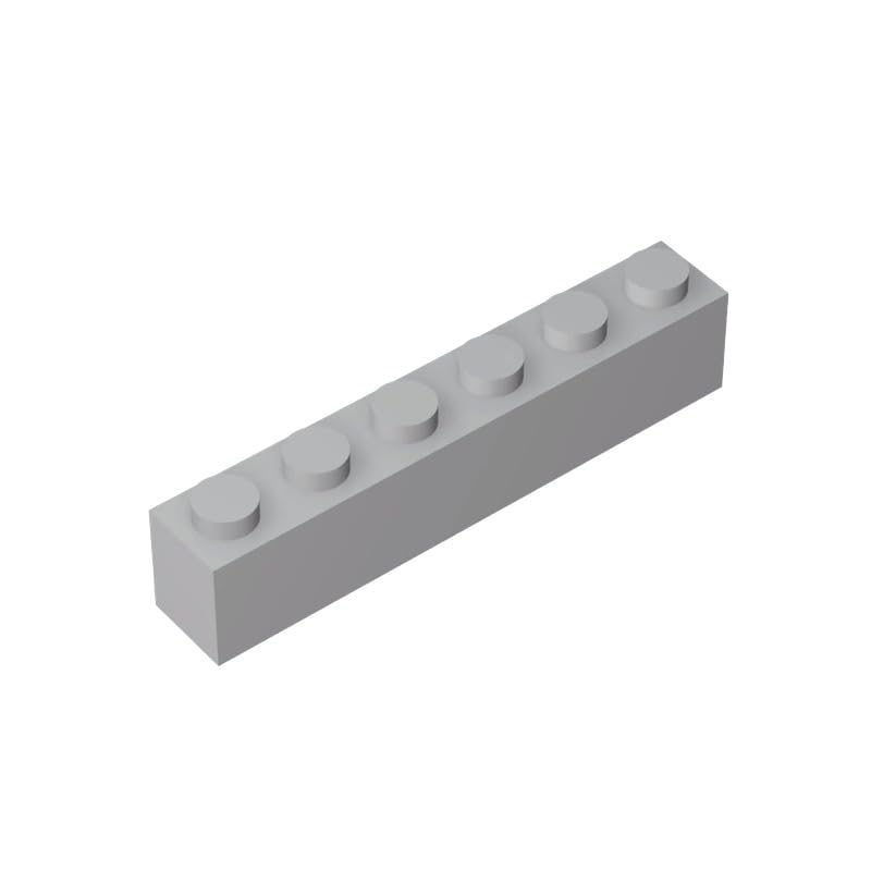 3009 Basic Bricks Brick 1x6 50 Pieces GDS-535 Compatible with Lego Building Blocks Color:Light Bluish Gray โ image 1