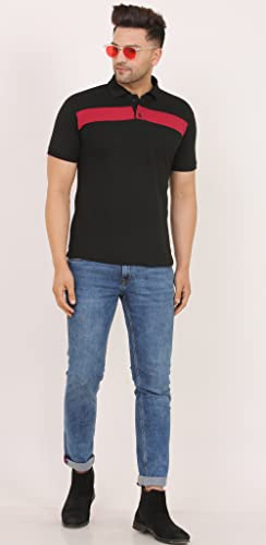 Image of LEOTUDE Men's Regular Fit Half Sleeve Polo T-Shirt
