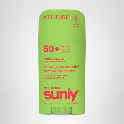 ATTITUDE Kids Mineral Sunscreen Stick SPF 50, Broad Spectrum Zinc Oxide, EWG Verified, Non-Nano, Mess-Free Stick for Face & Body, Lightweight Non-Greasy, Vegan, Watermelon & Coco Scent, 2 Oz ATTITUDE Kids Mineral Sunscreen Stick SPF 50, Broad Spectrum Zinc Oxide, EWG Verified, Non-Nano, Mess-Free Stick for Face & Body, Lightweight Non-Greasy, Vegan, Watermelon & Coco Scent, 2 Oz - Image 10
