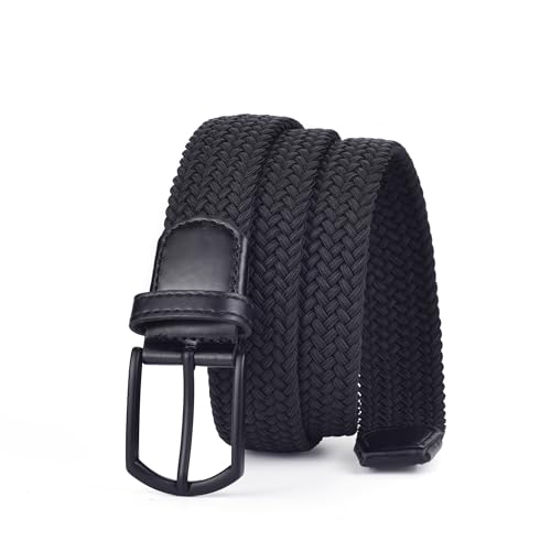 Image of 2pcs Men's Stretch Woven 1.3 inch Wide Elastic Braided Belts