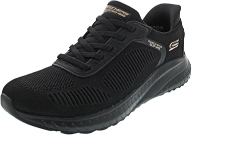 Skechers Women's Bobs Squad Chaos Sneaker, Noir, 36 EU