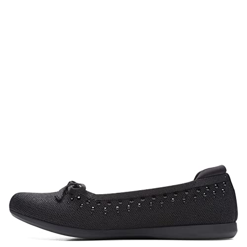 Clarks Women's, Carly Hope Flat Black 10 W4