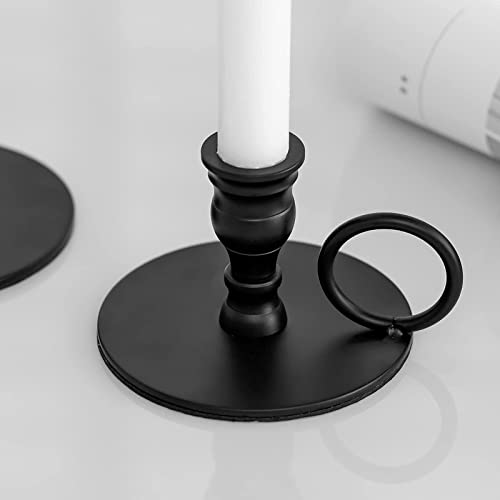 Candlestick Holder Fors Taper Black - Classic Retro Candle Holders Paired Set Of 2 For Christmas Home Decor Window Sill Candleholder Decorations #TOP3