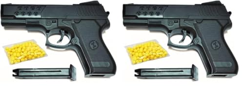 Image of GRAPHENE Pubg Mouser Gun Toy 500 Bullets Air Soft Gun Toy for Kids Boys Long Range Pistol Army Police Guns Military 6mm BB Bullet Not for Kids Below 14 Years Best Gift for Children (Pack of 2)