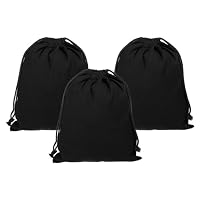 PATIKIL Borse Cotone Riutilizzabili Coulisse 100%, 7x10 Pollici 12pz Sacchetti Multiuso Cotone Lavabili, Organizer per Bagagli, Custodia per Oggetti