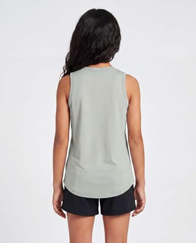Image of Real Essentials 4 Pack: Girls' Dry-Fit Active Tank Top - Gym Running Workout Athletic Shirt for Kids Teens Youth