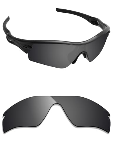 Alphax Stealth Black Polarized Replacement Lenses for Oakley Radar Path/Radar Path Asian Fit
