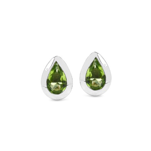 Preisvergleich Produktbild Silvancé - Damenschmuck Schmuckset - 925 Silber, rhodiniert - echter Edelstein: Peridot - Länge: 45cm - P3844P-E2265P