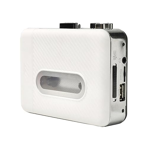 TKOWTB Super USB Audio Tapes Cassette Player Capture Recorder to Mp3 Converter Capture Player Cassette Tape to PC for USB Flash White