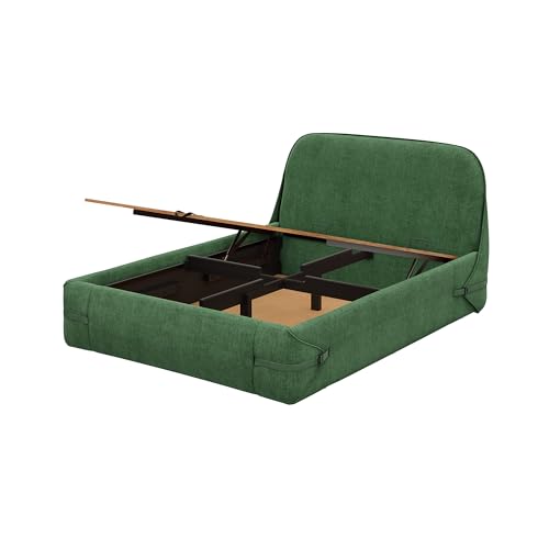 Image of Wakefit Hibernis Queen Size Hydraulic Storage Upholstered Bed