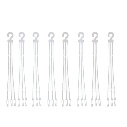 KUMUDAM Plastic Hangers for Hanging Basket/Pot | Hangers for Hanging Pots | Planter Holder | Plastic Hanging Basket Hooks | Flower Pot Hangers for Outdoor and Indoor | (White, 5)