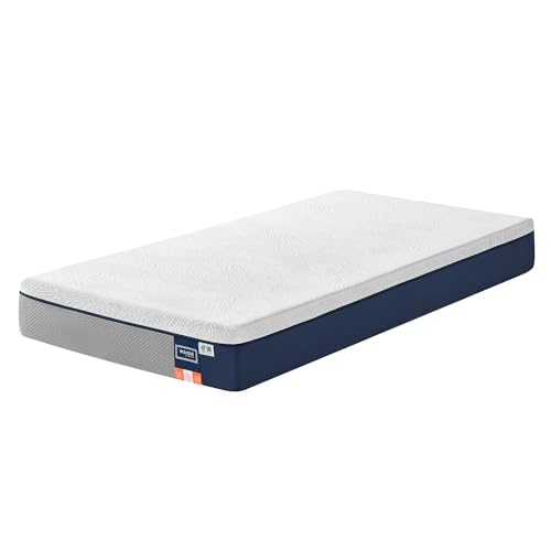 VASAGLE Colchón 90 x 190 cm, Colchón Individual, Espuma Viscoelástica con Gel, Firmeza Media Tirando a Suave en 7 Zonas, Funda Transpirable y Lavable a Máquina, Grosor 20 cm, Azul RMZ121QZ01