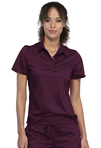 Amazon.com: Cherokee Scrubs for Women Polo Top Snap Front Tuckable