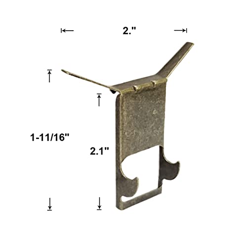 QCAA Steel Brick Hanger, in Antique Brass Color, 8 Pack, Made in Taiwan, 8pack - Image 2