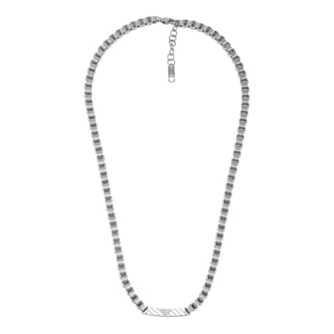 Emporio Armani Silver Stainless Steel Necklace Cover