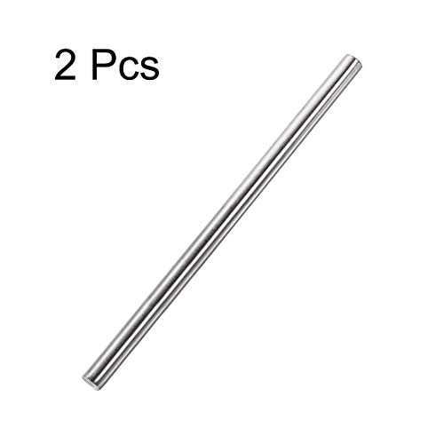 Image of uxcell 8mm x 250mm 304 Stainless Steel Solid Round Rod for DIY Craft - 2pcs