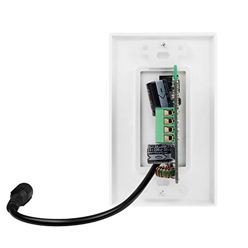 Tnp In-Wall Bluetooth Audio Receiver Wall Plate, Bt 4.2 Wireless Adapter 30W Stereo Amplifier Aptx Audio W/Volume Control, 3.5Mm Headphone Aux Input For Sound Speaker Systems Home Theater Integration #TOP1