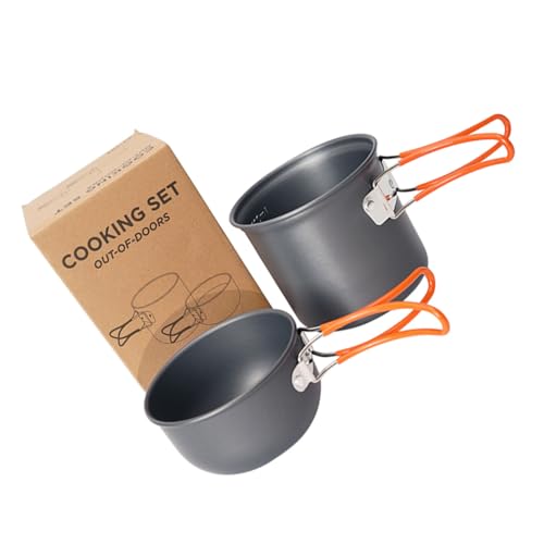 Kit casserole camping portable ABOOFAN compact en alliage léger avec poignée