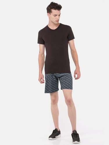 Image of Dollar Solid Men's Shorts | All-Over Print | One Side Zipper Pocket with Label Branding | Self Waistband with Drawcord | Wide Array of Attractive Prints