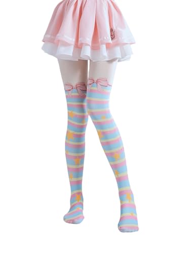 Image of Sahabowi Women's Sheer Tights, Digital Print Designs Stockings
