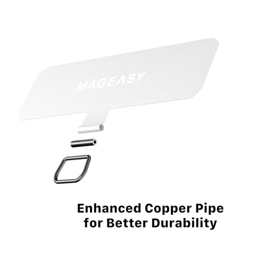 MAGEASY Phone Tether Tab - Cell Lanyard Tab & Patch, Strap Replacement for All Fully Covered Phone Cases (Off White) by MAGEASY - Used condition - Image 3